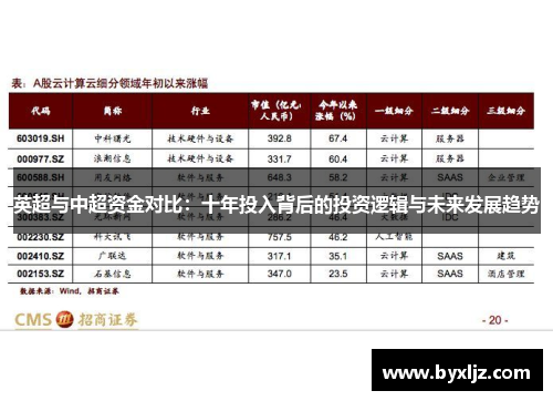 英超与中超资金对比：十年投入背后的投资逻辑与未来发展趋势